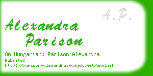 alexandra parison business card